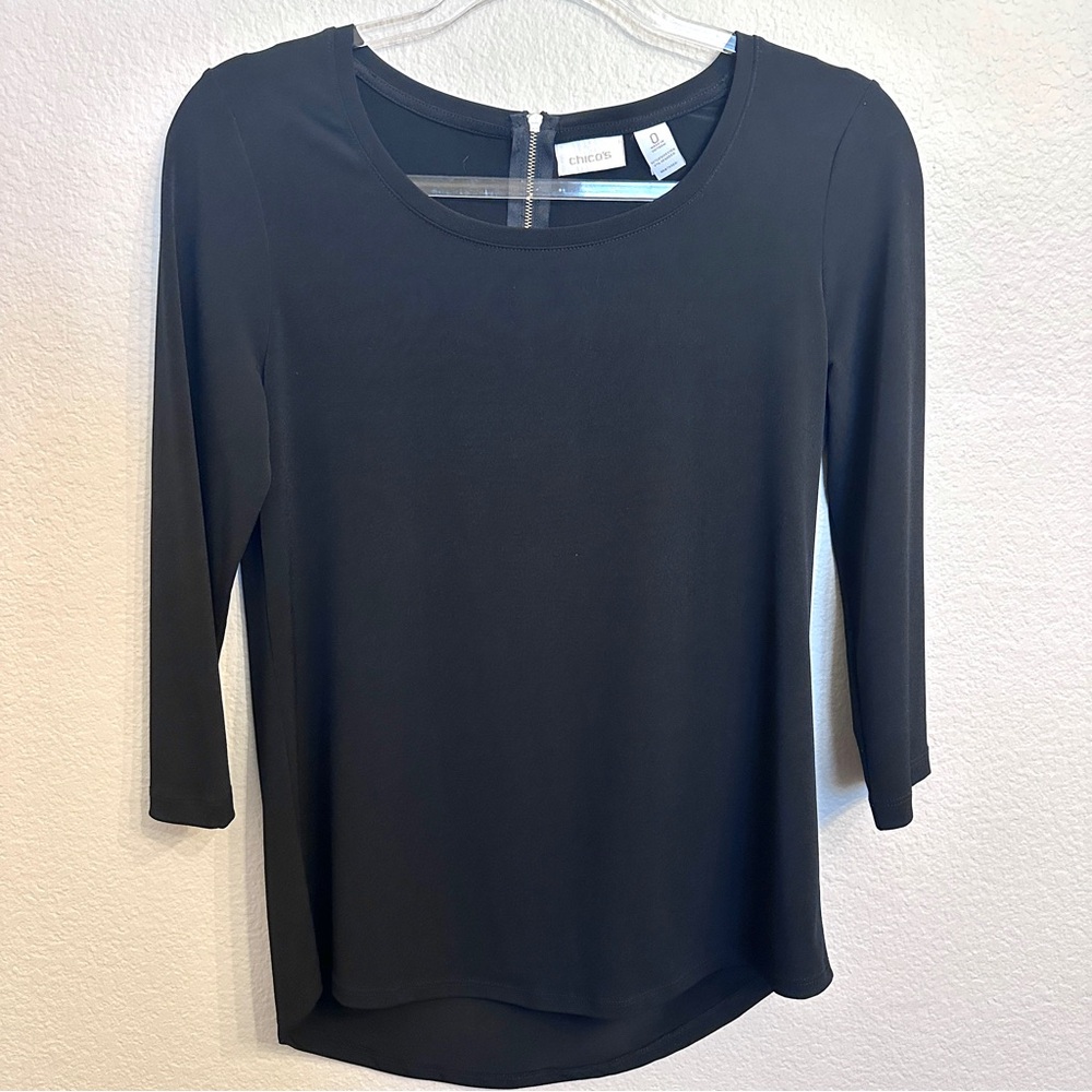Chico's Black Long Sleeve Top